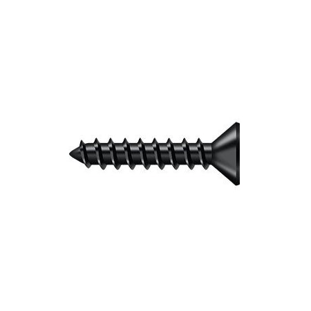 Deltana Wood Screw, #10, 1 in, Paint Black Steel Flat Head Phillips Drive SCWS1010U1B
